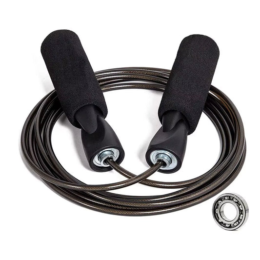 Adjustable Steel Wire Jump Rope for Speed Skipping - Portable Fitness Training Equipment for All Ages